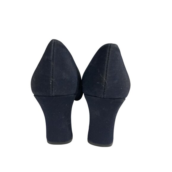 Mootsies Tootsies belize  Womens size 10M Blue Fabric Slip-On Square Toe  shoe - Picture 3 of 7